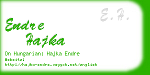 endre hajka business card